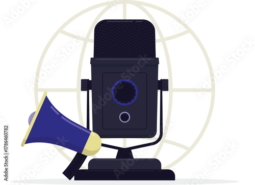 dia del periodista Flat Background journalist day