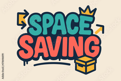 Graffiti Storage Art. Space Saving ? Graffiti Simplified; thick bubble letters, tilted baseline; flat spray fills with bold outline and a few drips; subtle