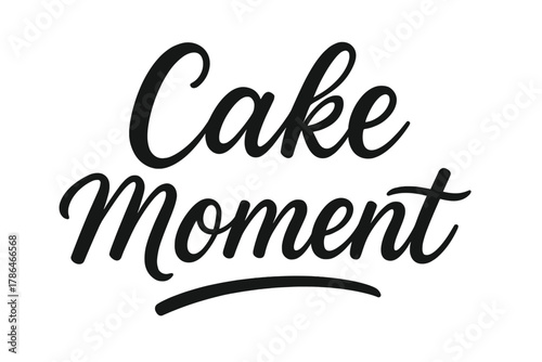Cake Moment Script. Cake Moment ? Script Hand-Lettering; flowing brush script with gentle bounce and connected
