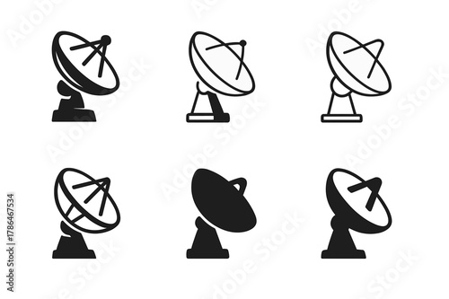 Observatory Icon Set. Outdoor activities like hiking in the fall. Icon set. Set Logo of outdoor activities like hiking in the fall: trailhead wooden signpost.