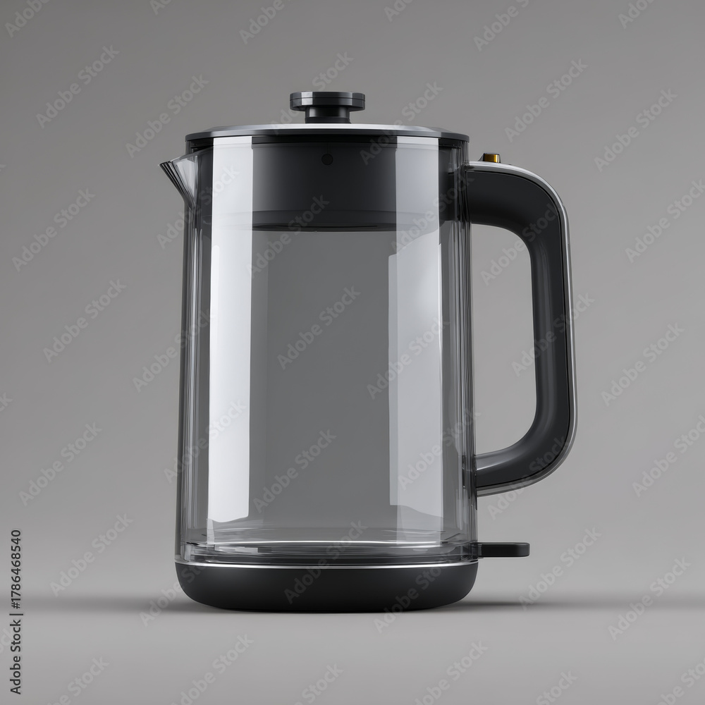 Obraz premium Glass electric kettle showing modern kitchen appliance design