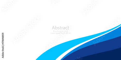 Blue Gradient Wave Background. Modern creative trendy design in vector illustration