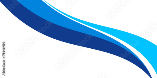 Blue Gradient Wave Background. Dynamic shapes composition