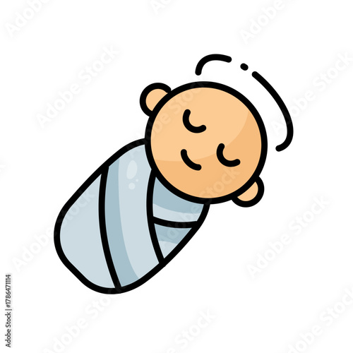 Sleeping baby jesus in swaddle