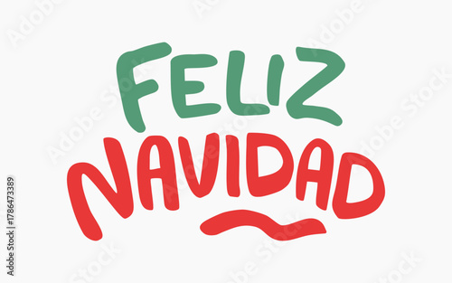 Feliz Navidad en Lettering Estilo Pincel 