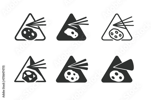 Asteroid Study Logos. Asteroid belt studies. Icon set. Set Logo of Asteroid belt studies: spectral prism analyzing asteroid reflectance. harmonious logo