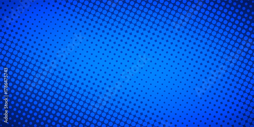 Dot blue pattern screen led light gradient texture background. Modern creative trendy design in vector illustration