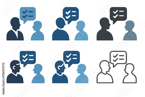 Diverse Mentorship Logos. A mentor guiding a student in career choices and personal development. Set Logo of A mentor guiding a student in career choices and