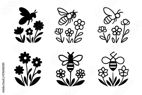 Wildlife Conservation Logos. Wildlife habitats and endangered species conservation. Icon set. Set Logo of Wildlife habitats and endangered species