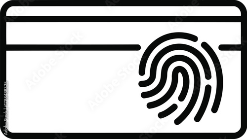 Credit card with fingerprint security feature for secure transaction