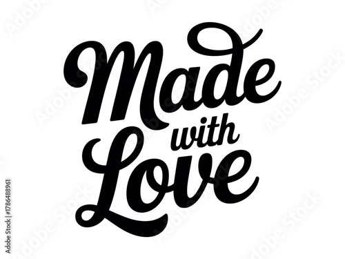 The phrase "Made with Love" is written in a script font.
