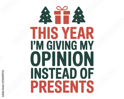 This year, I'm giving my opinion instead of presents, with festive holiday trees and a gift.