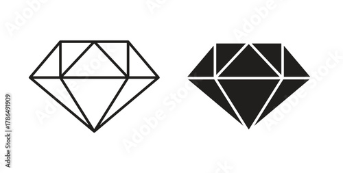 Diamond icon with line and silhouette versions.