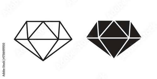 Diamond icon with line and silhouette versions.