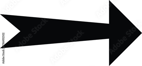 Simple right arrow pointing towards the right direction, indicating forward movement