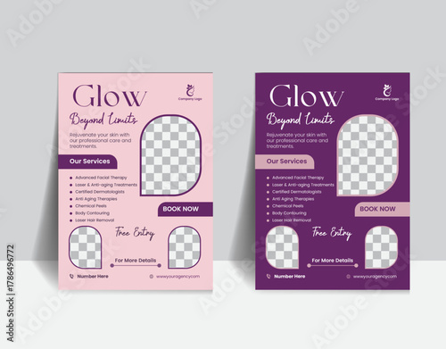 Creative Skincare Brand Marketing Flyer