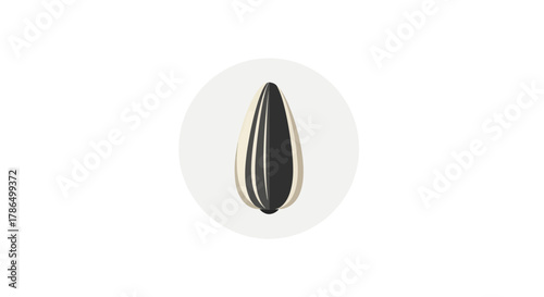 Isolated Sunflower Seed Icon Depicted on a White Background for Various Creative Uses