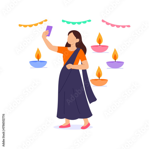 Diwali Selfies, capturing joyful festival moments together