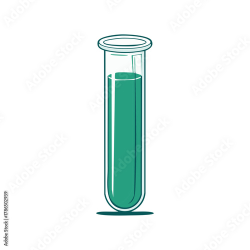 Green Liquid in a Laboratory Test Tube