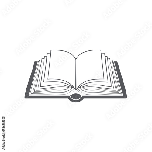 Open book icon graphic design simple symbol for knowledge and education