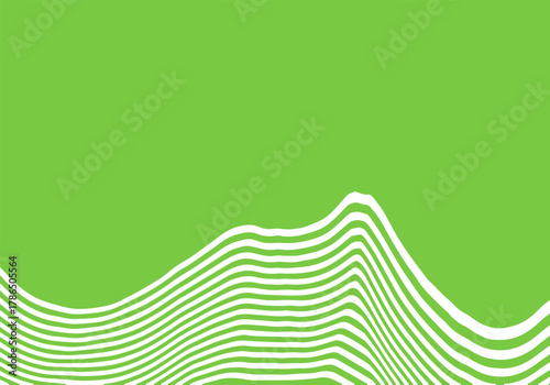 Abstract visualization of a sound wave or seismic activity in a refreshing green and white palette. Eps 10