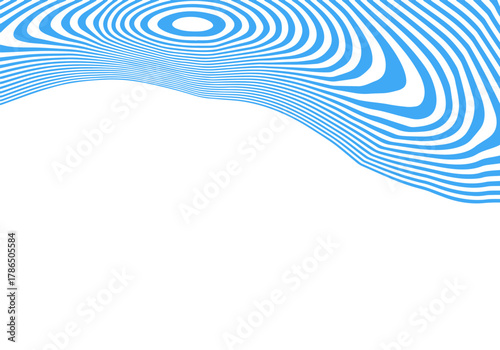 An abstract composition with light blue stripes that gracefully curve on a pristine white background, symbolizing a flow of energy. Eps 10