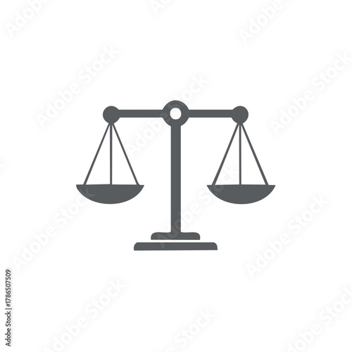 Scales of justice illustration, legal symbol, weighing and balancing concept
