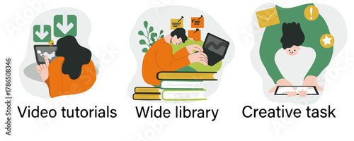 Educational Concept hand drawn illustration.