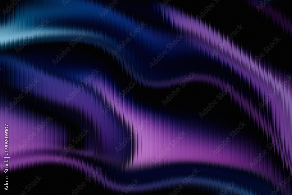 Obraz premium Abstract flowing purple and blue light waves on a dark backdrop