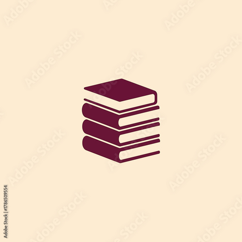 Stack of Books Icon Knowledge, Education, and Literary Pursuits