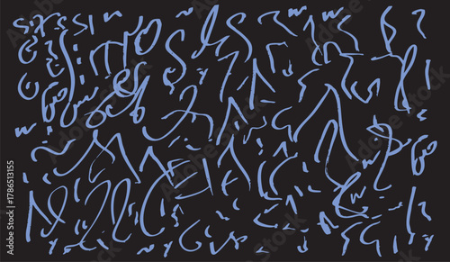 An abstract artwork with fluid lines forming an intricate composition. The artwork consists of elegantly swirling shapes, with an artistic aesthetic