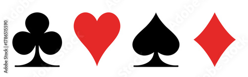 Card suit symbol. Vector illustration isolated on a white background.