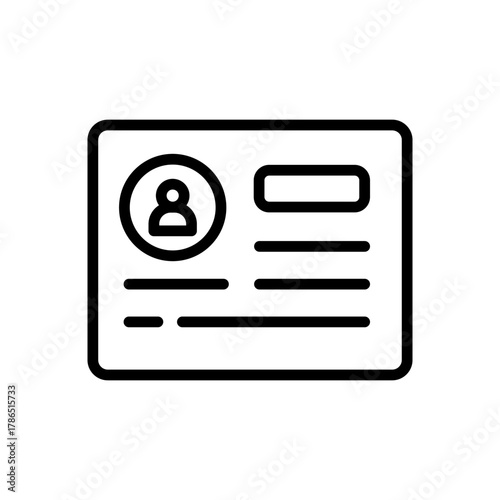 Driving pass outline icon. Illustration from driving school. Vector symbol.