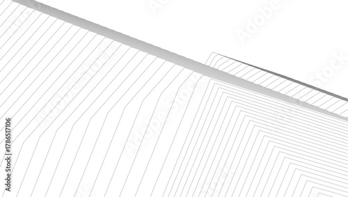 Fototapeta Naklejka Na Ścianę i Meble -  architecture geometric background, abstract lines 3d