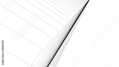 architecture geometric background, abstract lines 3d