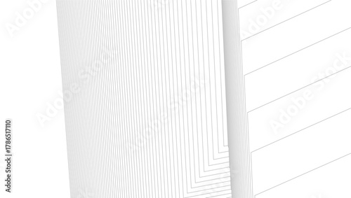architecture geometric background, abstract lines 3d