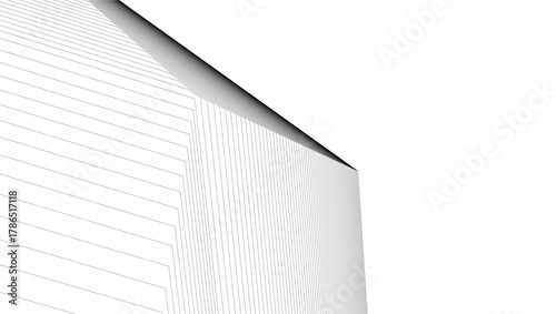 architecture geometric background, abstract lines 3d