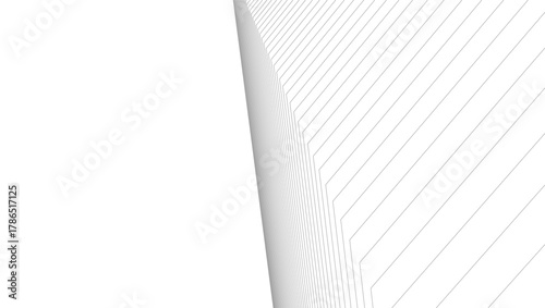 architecture geometric background, abstract lines 3d