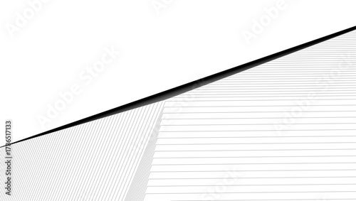 architecture geometric background, abstract lines 3d