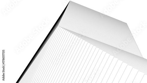 architecture geometric background, abstract lines 3d