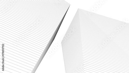 architecture geometric background, abstract lines 3d