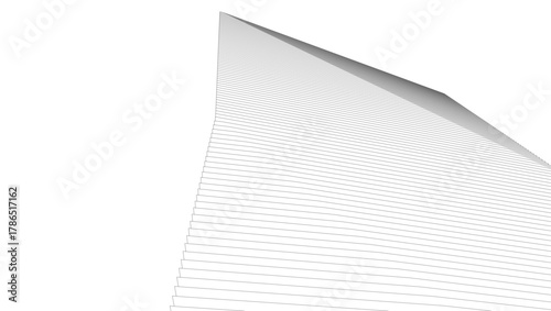 architecture geometric background, abstract lines 3d
