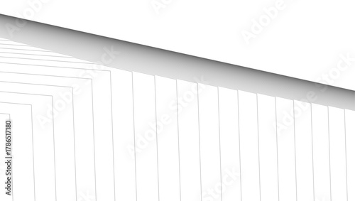 architecture geometric background, abstract lines 3d