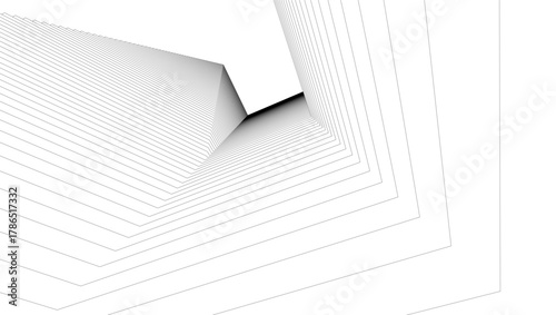 architecture geometric background, abstract lines 3d