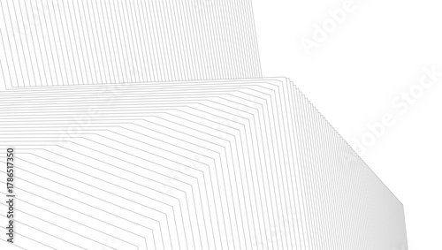 Fototapeta Naklejka Na Ścianę i Meble -  architecture geometric background, abstract lines 3d