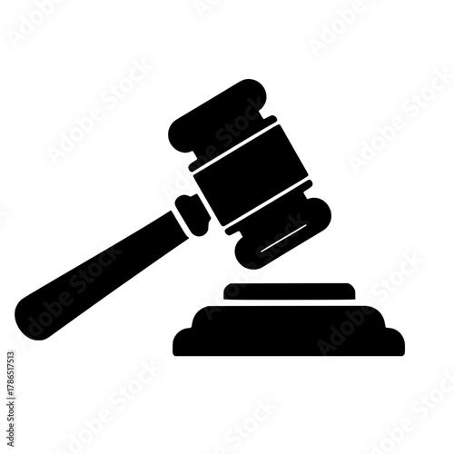 Gavel Judge Hammer Vector Icon Law and Justice Symbol