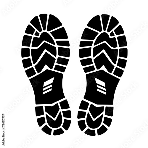 Boot Footprint Sole Mark Vector