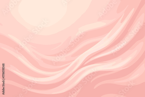 Vector waves gradient under pink silky pastel light background curves illustration smooth