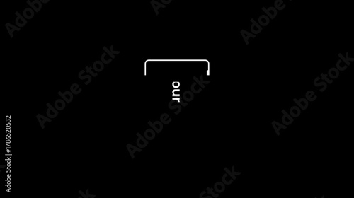 Please Rotate Your Phone to Landscape orientation. Rotate Your Device from Vertical to Horizontal. Outline Icon Animation on Black Background for Social Media and Alpha Channel 4K