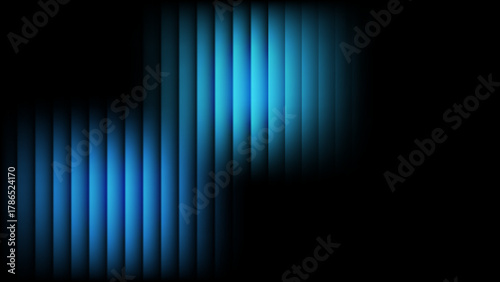 Abstract dark background with glowing blue and cyan light waves and vertical line texture abstract light background